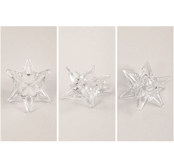 Świecznik szklany 12,5x12,5x9cm/488g C15155/24