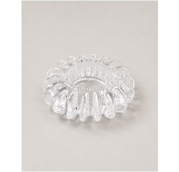 Świecznik szklany 9x9x3,3cm/215g C18857/48